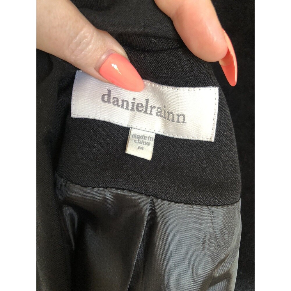 Daniel Rainn Black Grey Single Button Blazer Size Medium - Picture 4 of 6